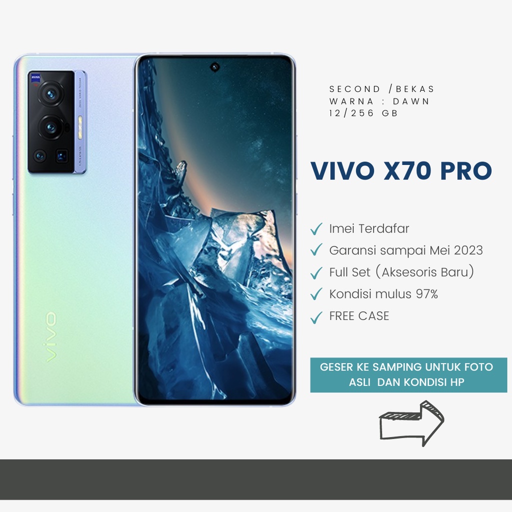 Jual VIVO X70PRO / X70 PRO 5G | RAM 12 / 256 (+ 4GB EXTENDED RAM