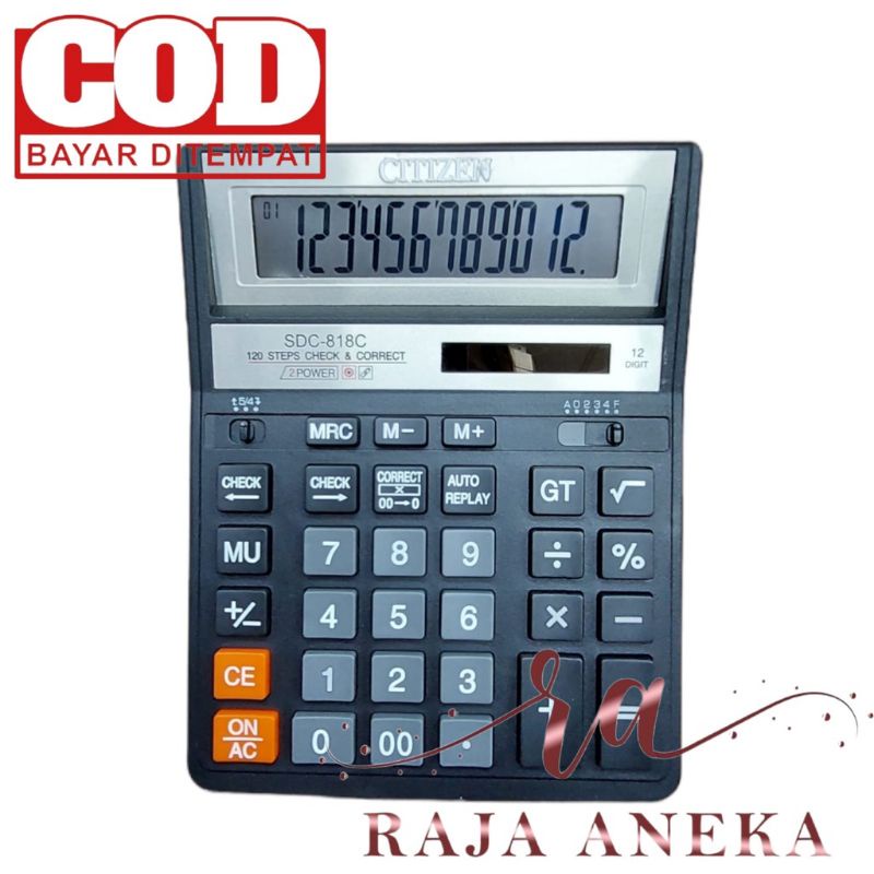 

COD✓kalkulator dagang besar citizen CT-818 C 12digit