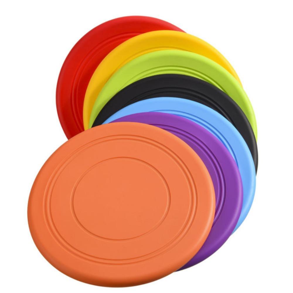 [Elegan] Dog Flying Disc Silicone Puppy Training Pan Makanan Anjing Interaktif