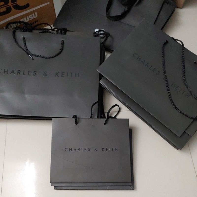 

paperbag charles & keith, pedro, nike, casio, kipling, dll