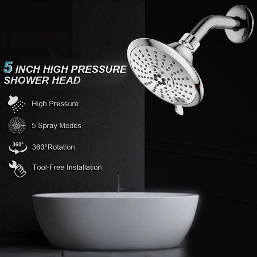 Shower Top Sprinkler Populer360° Rotasi Kamar Mandi Lima Fungsi Shower Semprot Atas Bertekanan