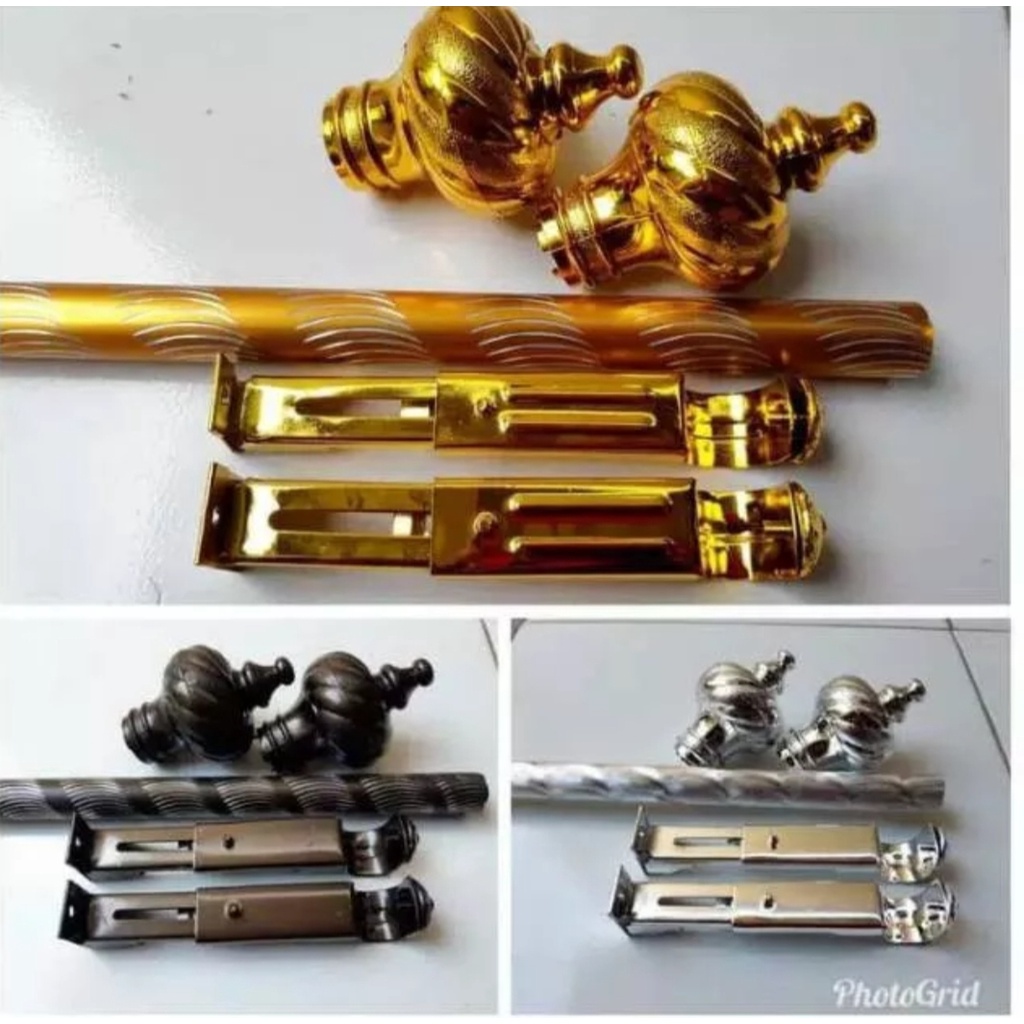 BESI HORDENG TIANG GORDEN 1 METER 1 SET  BATANG GORDENG FULL SET 50 CM -1 M - 1.5 M - 2M GAGANG GORD