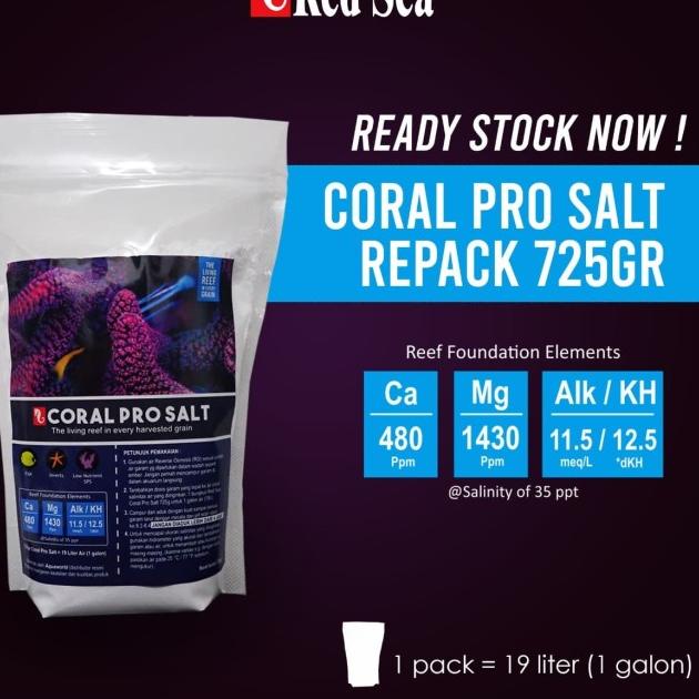 Red Sea Coral PRO salt 725 gram Garam Laut