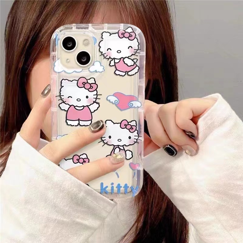 Soft Case Silikon TPU Transparan Motif Kucing Untuk IPhone 14 13 12 11 Pro XS Max XR X 8 7 6S Plus