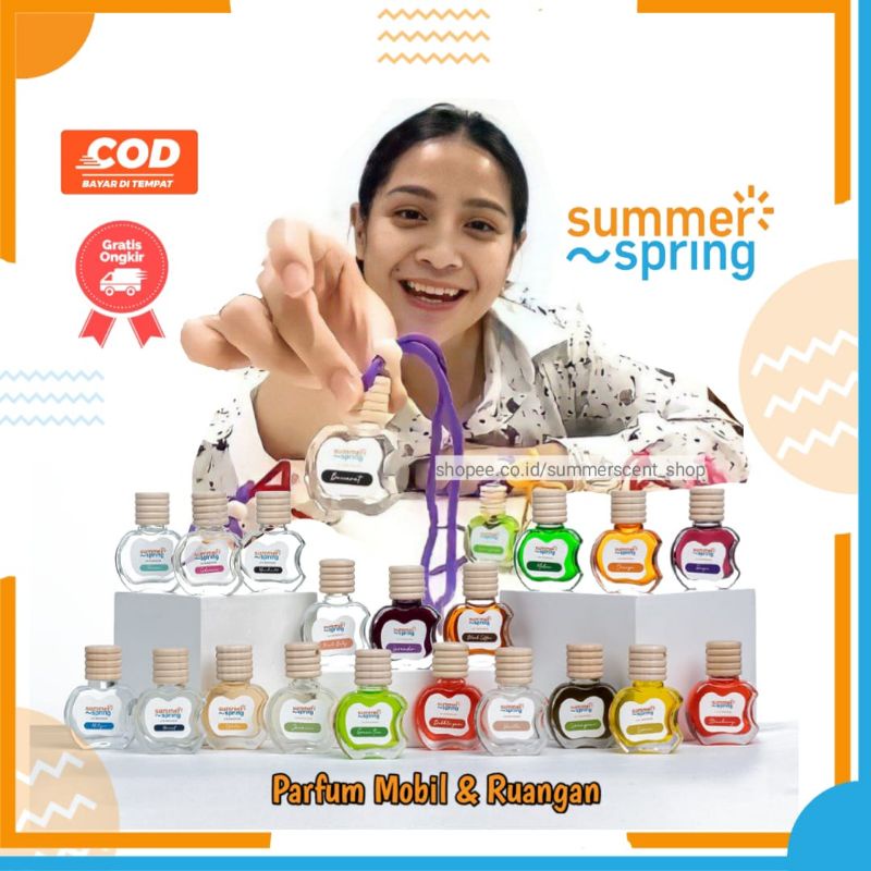 SUMMERSPRING Parfum Mobil Ruangan Kamar Mandi Lemari Botol Apel 10ml Scent Anti Mual