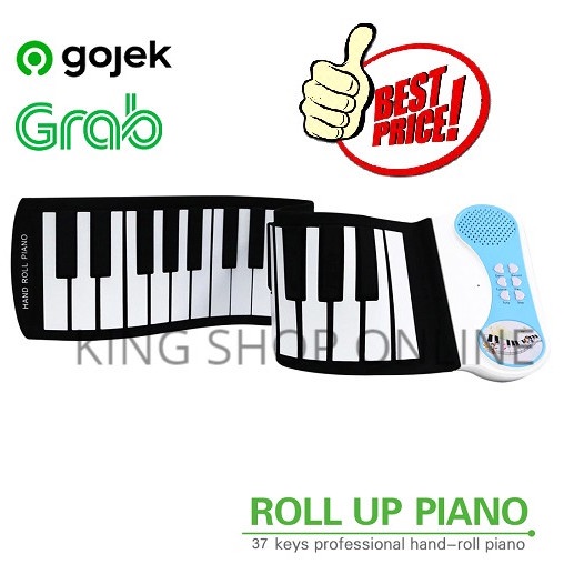Piano Lipat / Portable Hand Roll Piano Anak Dengan Speaker Port USB