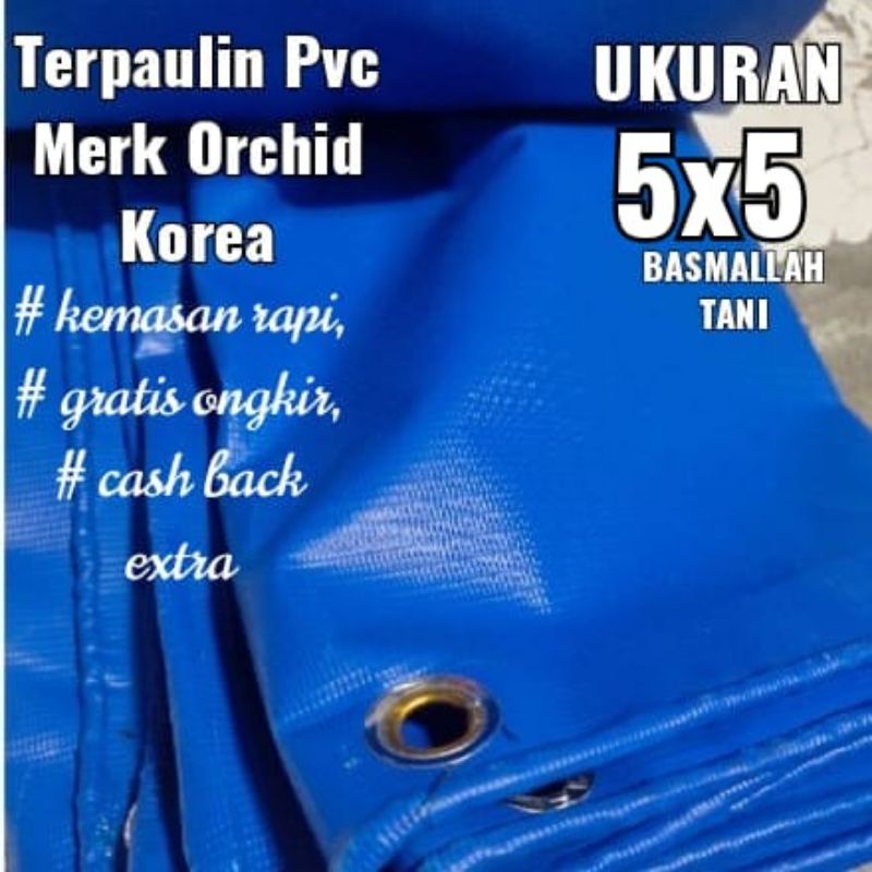 Terpaulin Pvc Merk Orchid Korea Ukuran 5x5 meter