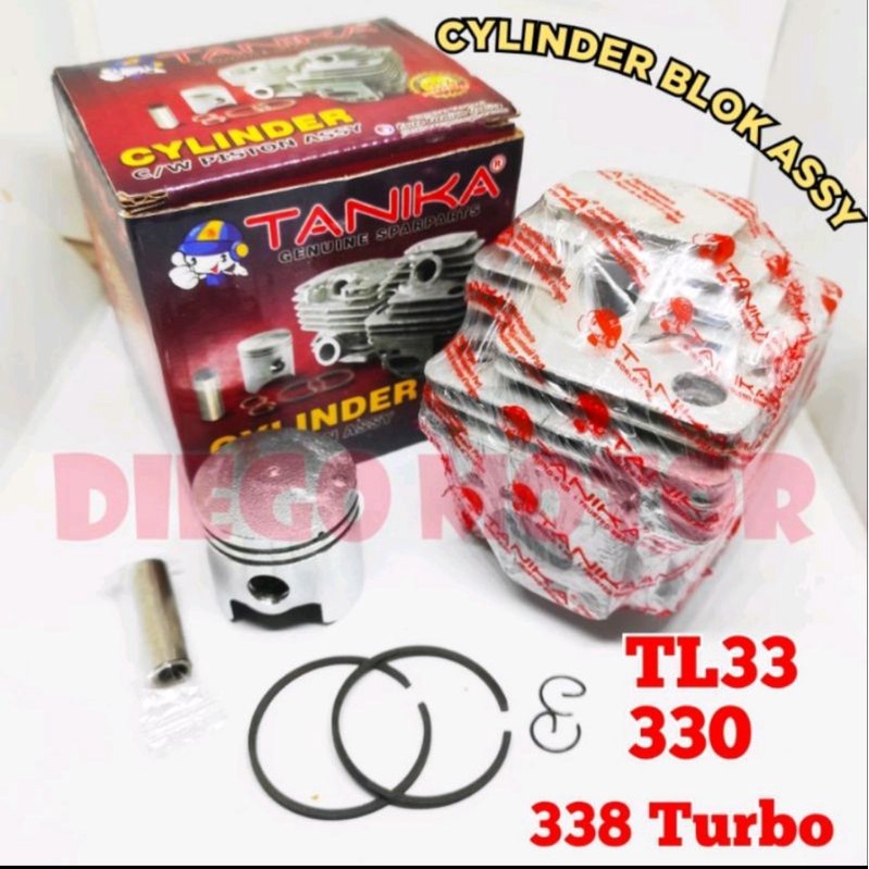 Blok Cylinder Block TL33 338er 330 TANIKA Mesin Potong Rumput Babat