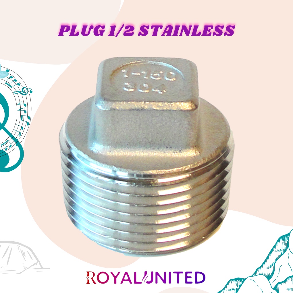 Plug/dop stainless drat luar 1/2&quot; Premium High Quality