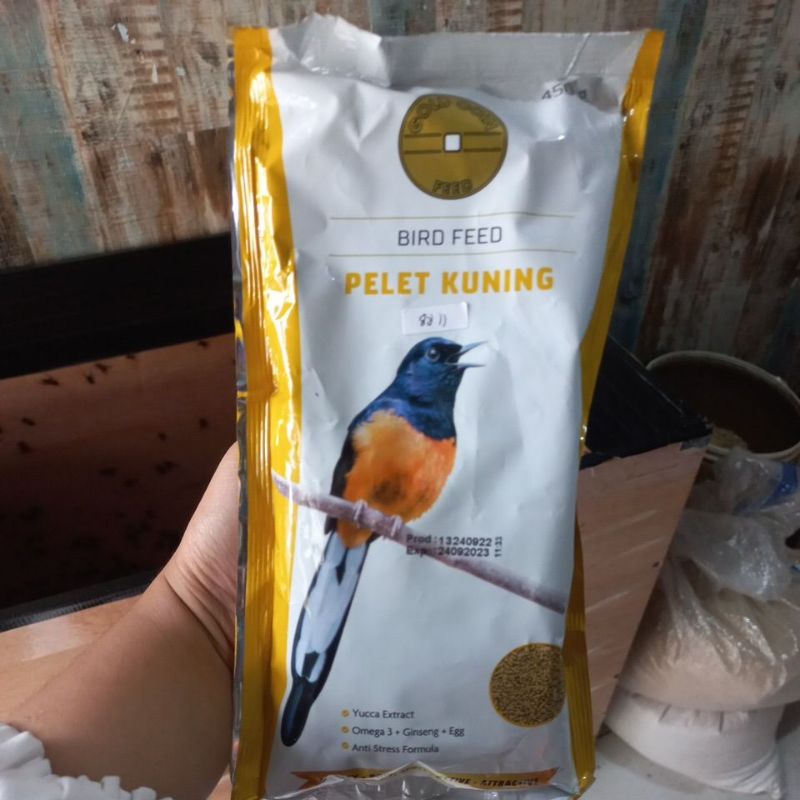 PAKAN BURUNG GOLD COIN FEED pelet Kuning Murai