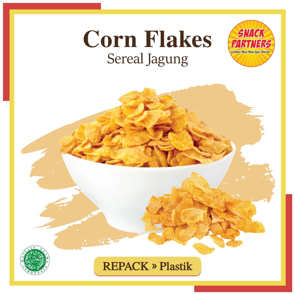 Jual CORN FLAKES CEREAL Repack Kiloan 250 GR 500 GR Sereal Emping