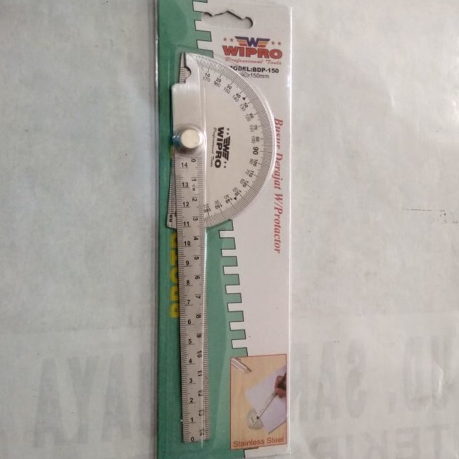 

WIPRO BUSUR DERAJAT 6" PROTRACTOR PENGGARIS ALAT UKUR SUDUT BDP-150