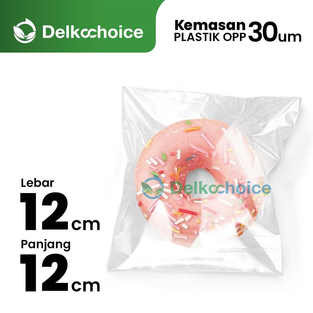 Plastik OPP Donat 12x12cm / Plastik OPP Roti Manis / Plastik Kue Tebal