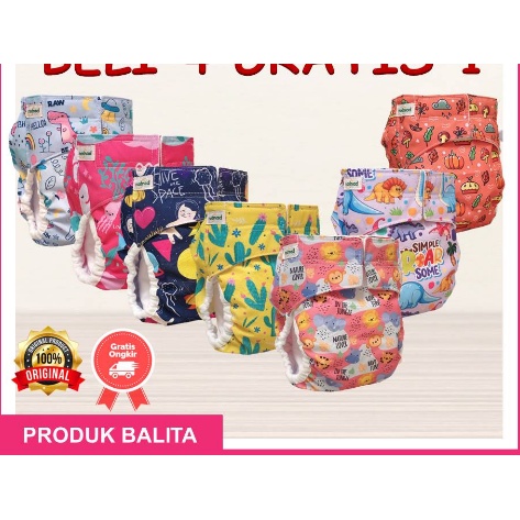 Popok Clodi Kain / Popok Kain Cuci Ulang / Popok Anak Cover Perekat Celana