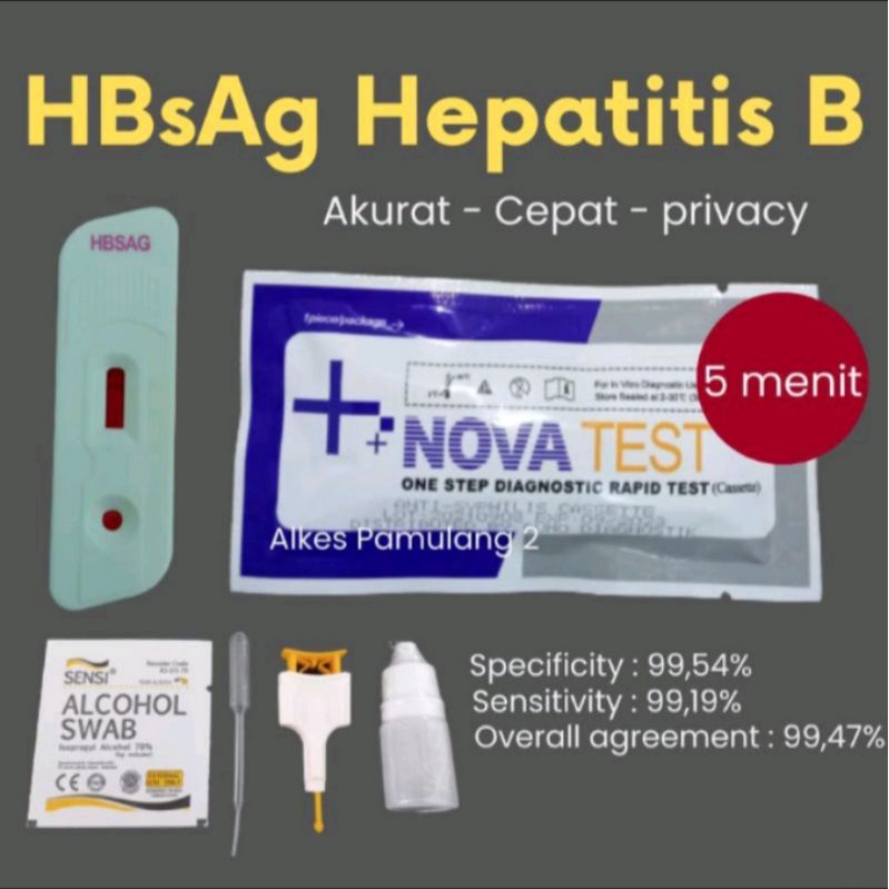 Jual HBSAg card Akurat / Alat Cek Uji Hepatitis B Lengkap 99,9 Akurat