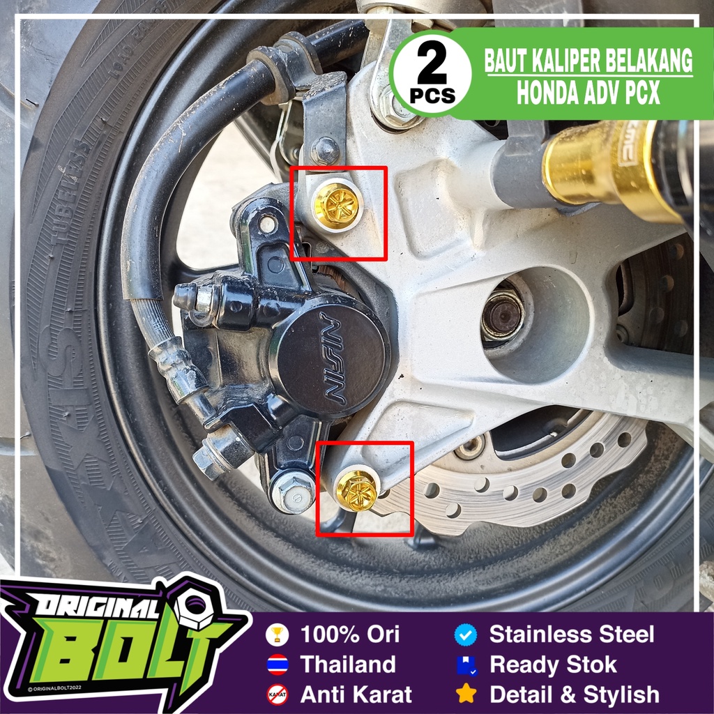 Baut Dudukan Kaliper Belakang Honda PCX ADV Probolt Stainless HENG THAILAND