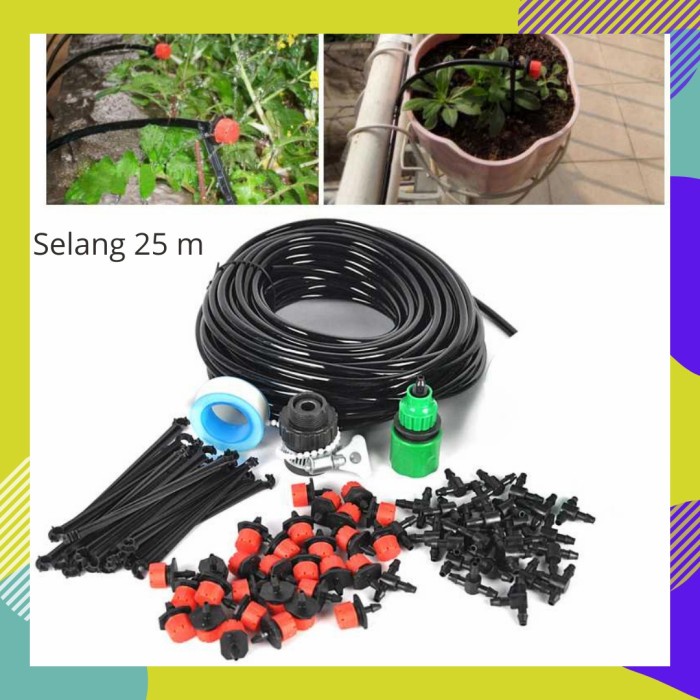 Irigasi Peralatan Irigasi Set Penyiram Tanaman Selang Set Irigasi Taman