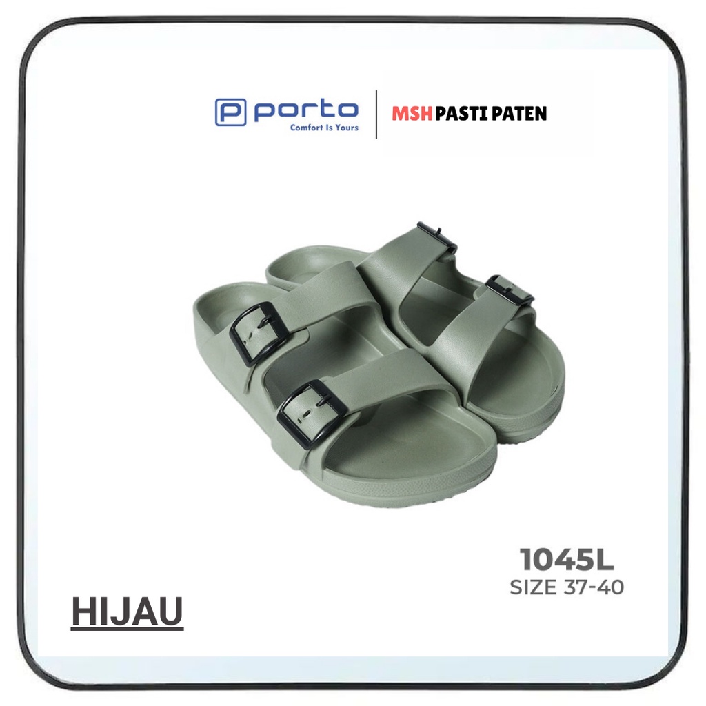 Porto 1035L Sandal Kasual Unisex Terbaru Anti Slip Tahan Air Size 37-40