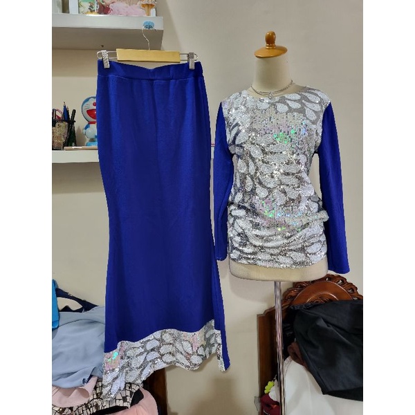 set sequin baju pesta hijab friendly hijabers