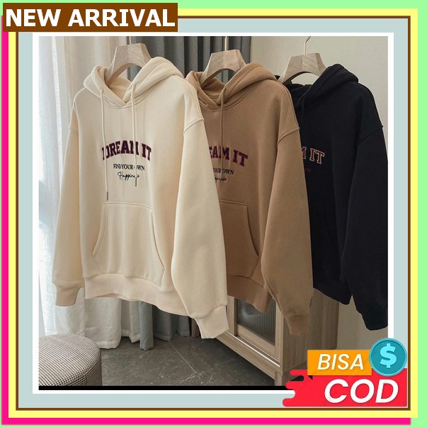 [Littlecrab] Hoodie Oversize Korea Mickey Mouse Topi Telinga Tikus Lucu Unisex Lilac Korean Style Dr