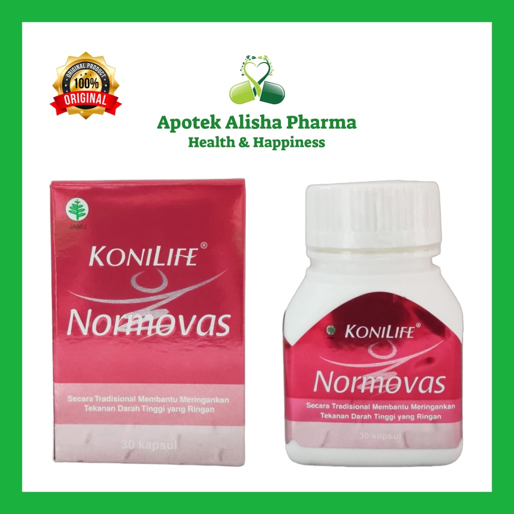 KONILIFE NORMOVAS Botol isi 30 Kapsul - Suplemen Herbal Membantu Menurunkan Tekanan Darah Tinggi