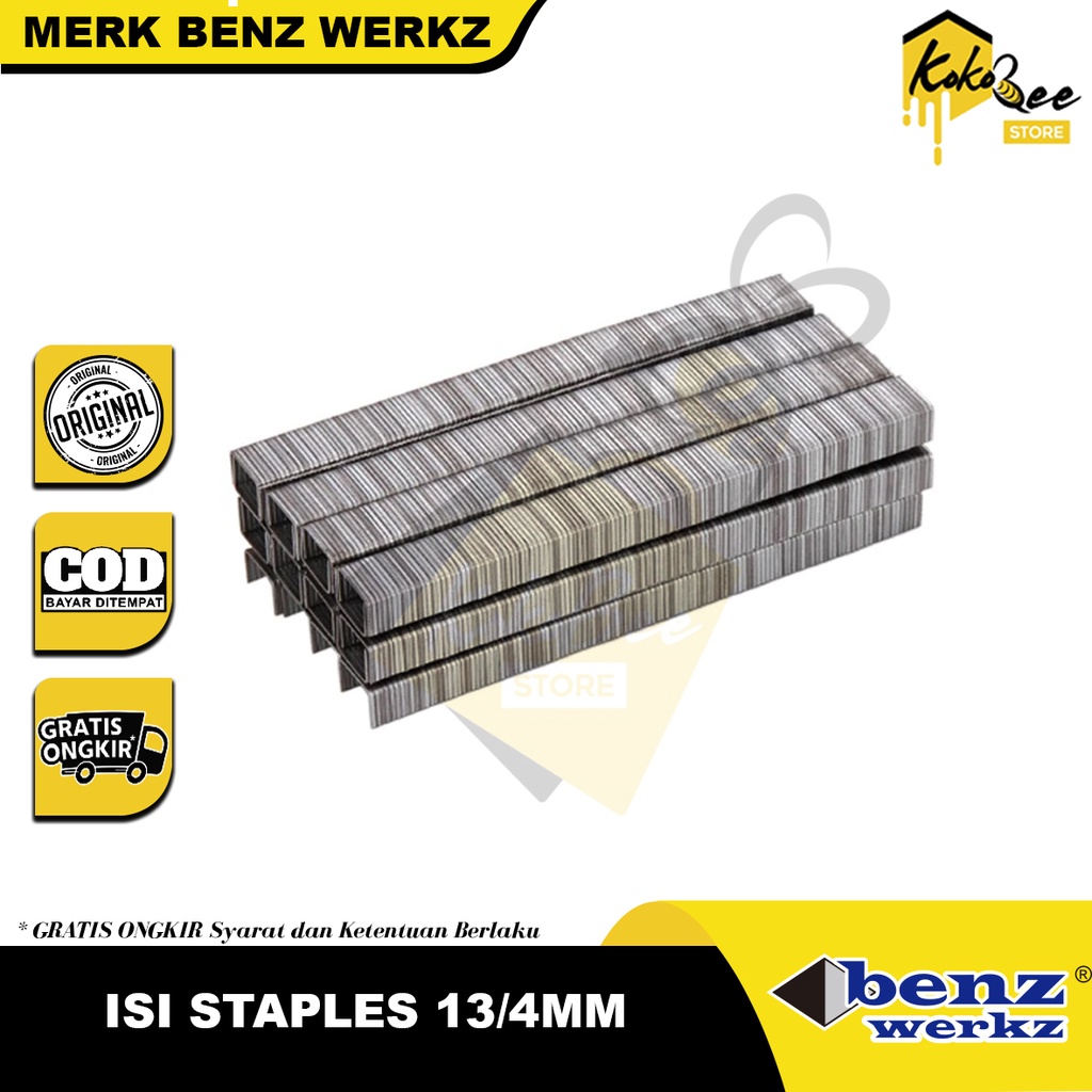 

Isi staples hekter tangan manual stapler gun 13/4mm isi staples R23 - Isi staples tembak 4mm 13/4 gun tacker stapler R23 13/4 isi 5000 pcs