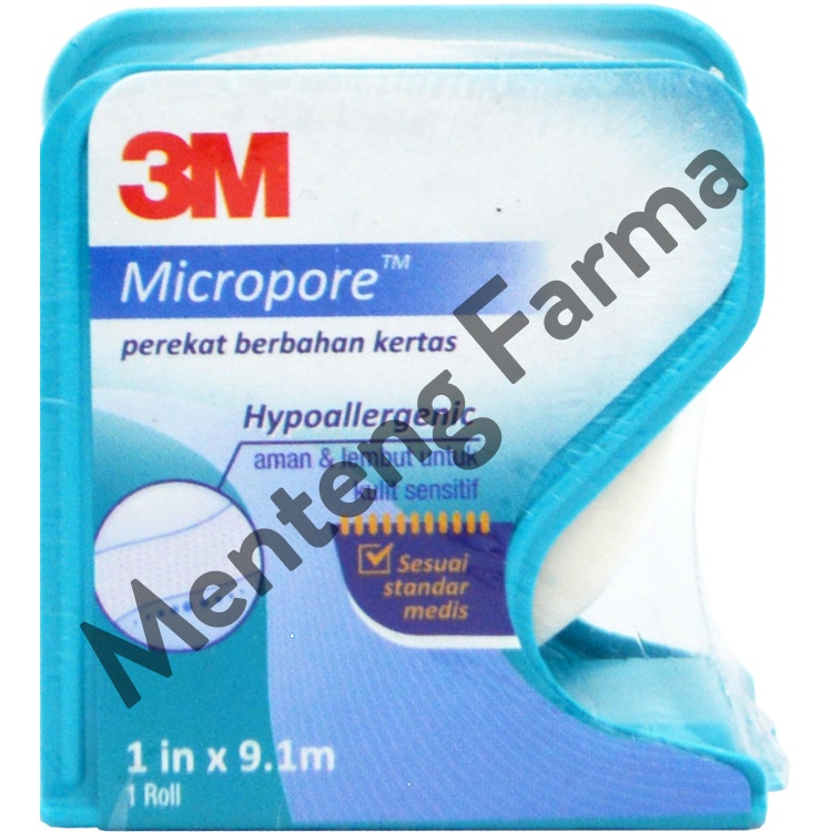 Plaster Roll 3M Nexcare Micropore 1 In x 9.1 m - Plaster Perban Luka