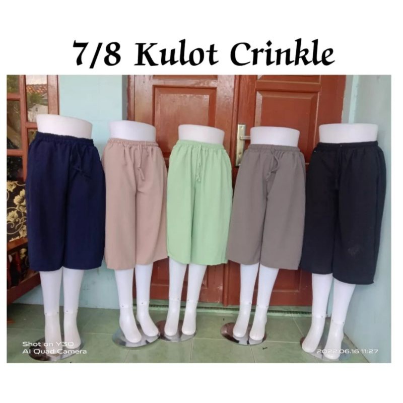 KULOT CRINCLE PENDEK JUMBO 7/8 DEWASA