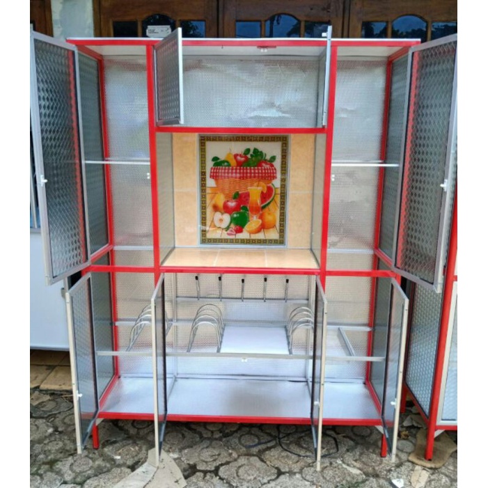 Rak piring gendhong aluminium pintu4