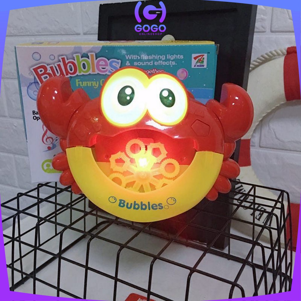 GOGO-M56 M57 Mainan Mandi Anak Bubble Crab Music Alat Pembuat Busa Mainan Gelembung Balon Sabun