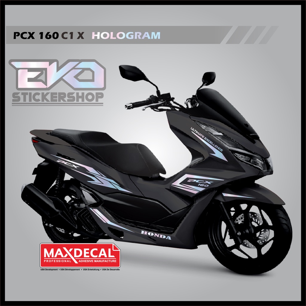 Sticker PCX 160 HITAM Cutting Stiker New Pcx Hologram