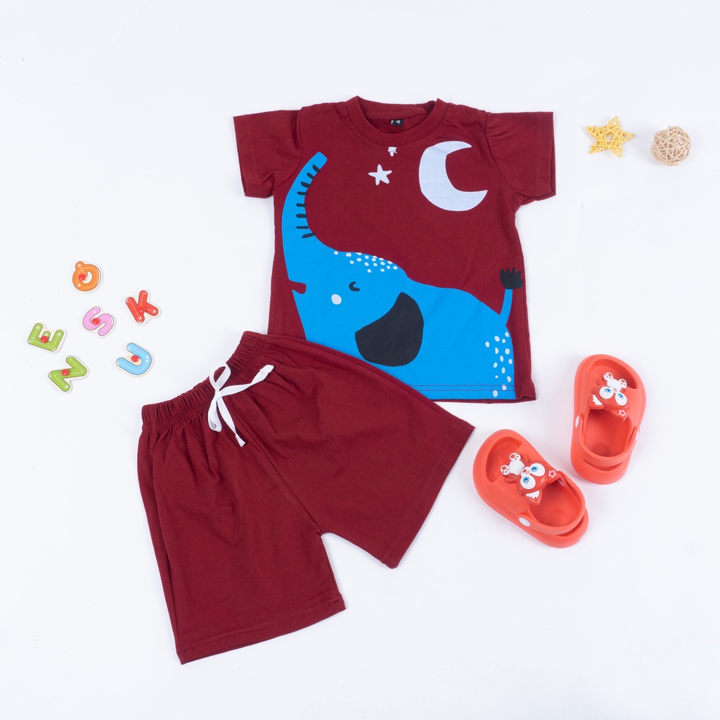 IL - SETELAN ANAK FOREST SERIES / SET ANAK LAKI LAKI FOREST MOTIF ANIMAL