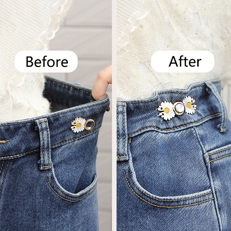 Little Daisy Waist Artifact Jeans Waist Pengencang Pinggang Penyesuaian Gesper Celana Tetap Elastis Gesper