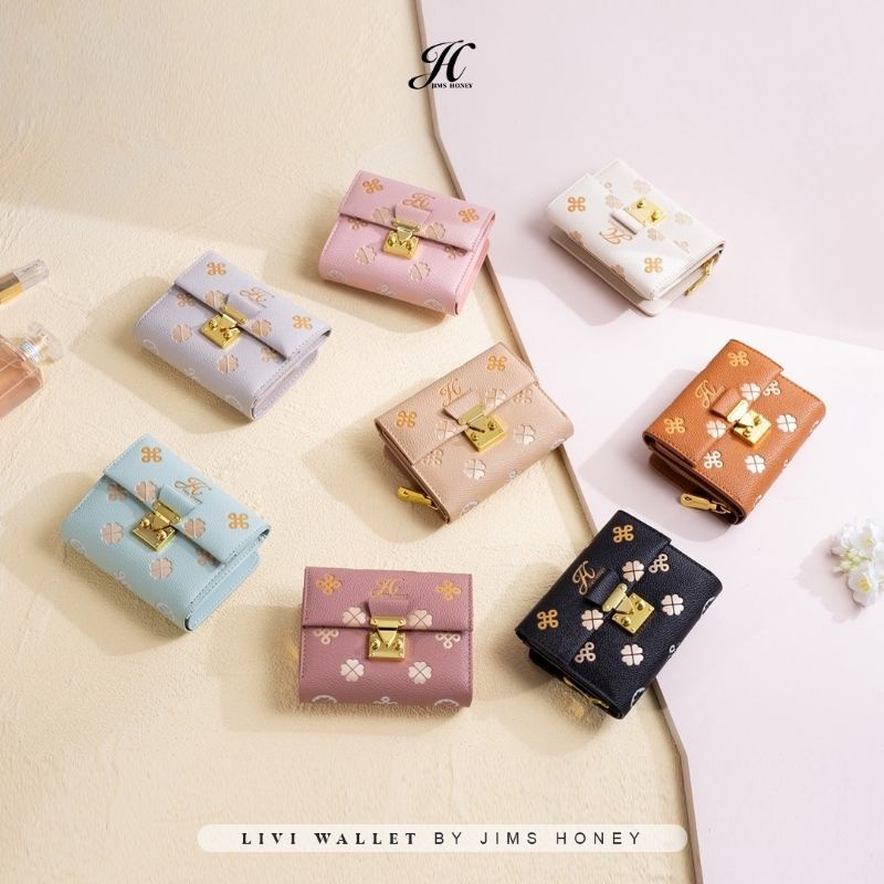 Livi Wallet Dompet wanita Jims Honey Original Dompet kartu emboss realpic cod official store