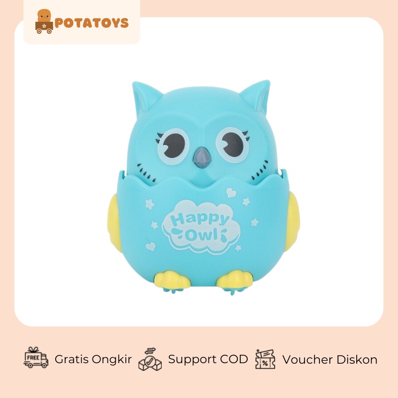 [ Potatoys ] Mainan Bayi Owl / Happy Owl / Mainan Rotating Owl