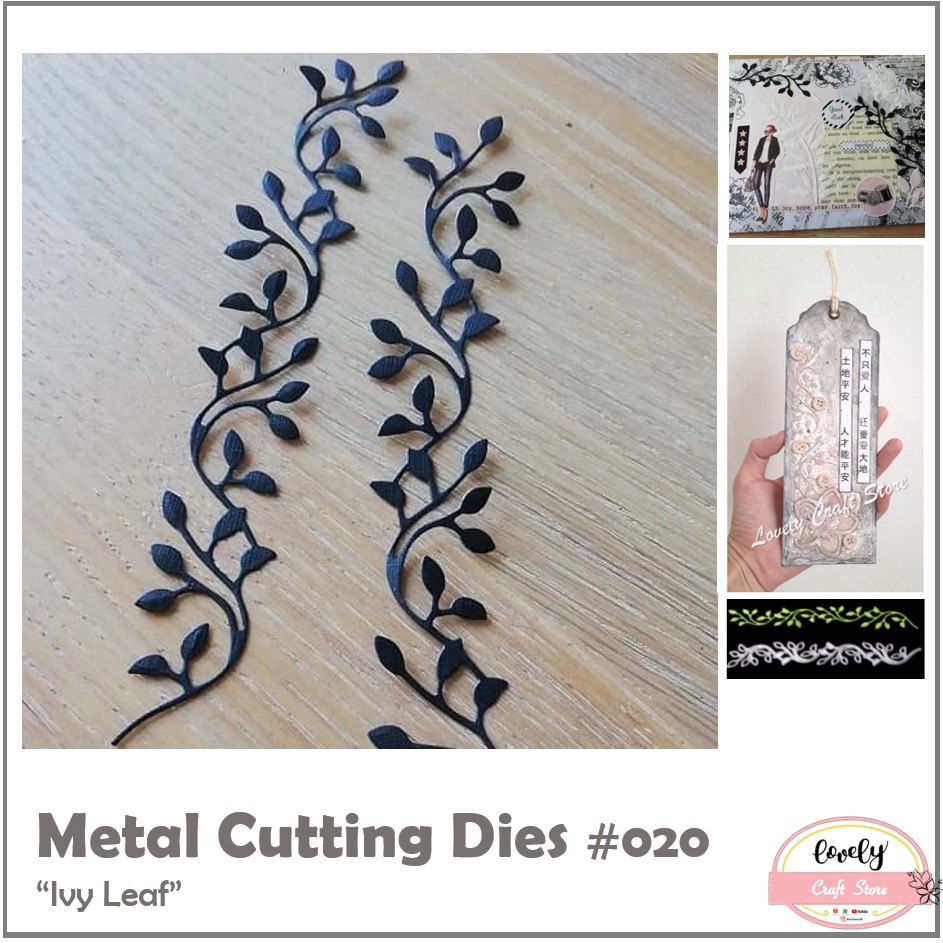 

LovelyCraftStore | Metal Cutting Dies #20 ~ Mold Stencil Metal, Cetakan Stensil bentuk daun rambat ivy leaf untuk bahan mahar, dekorasi, journal, scrapbooking, cards, art deco, etc