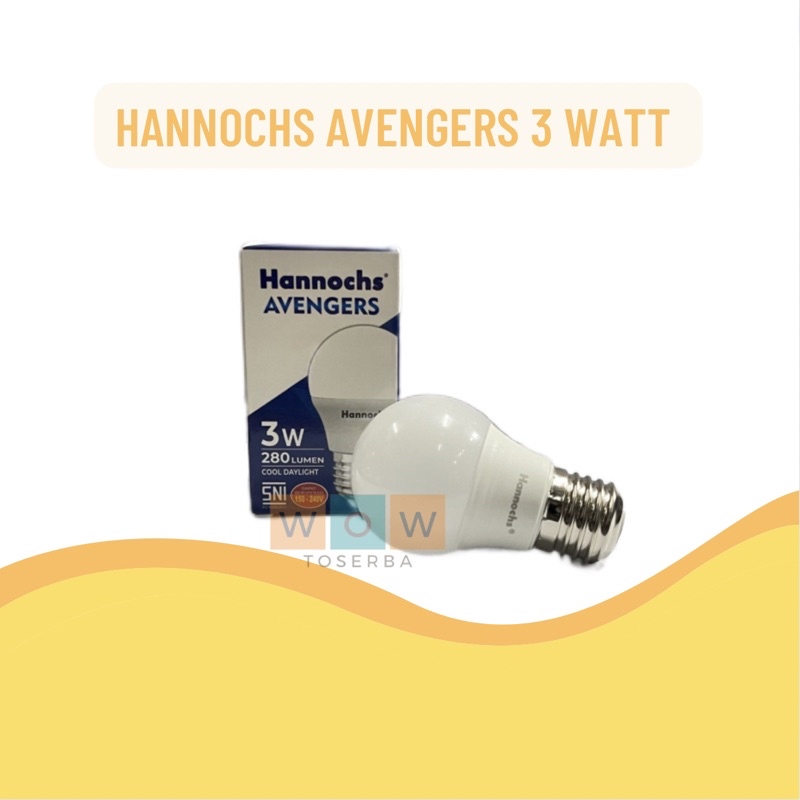 Hannochs Avengers 3 Watt / Bohlam LED Lampu Bulb