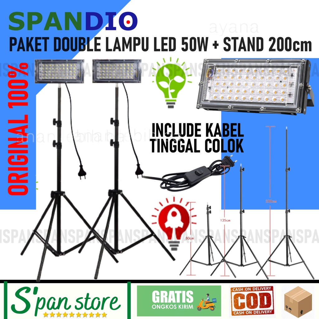 Jual Paket Lampu Led W Video Lighting Lampu Sorot Dengan Stand Cm