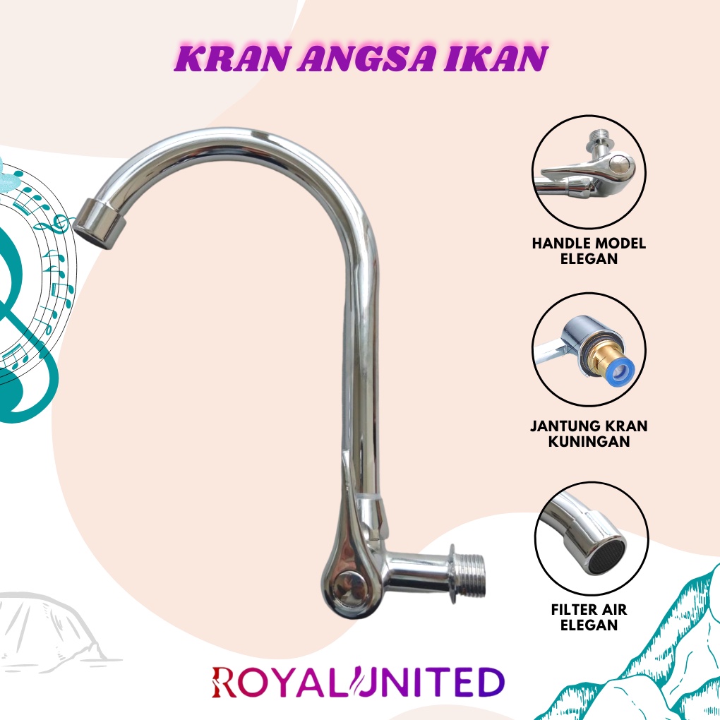 Kran Cuci Piring Flexible Keran Air Sink Dapur Tembok Stainless SUS304