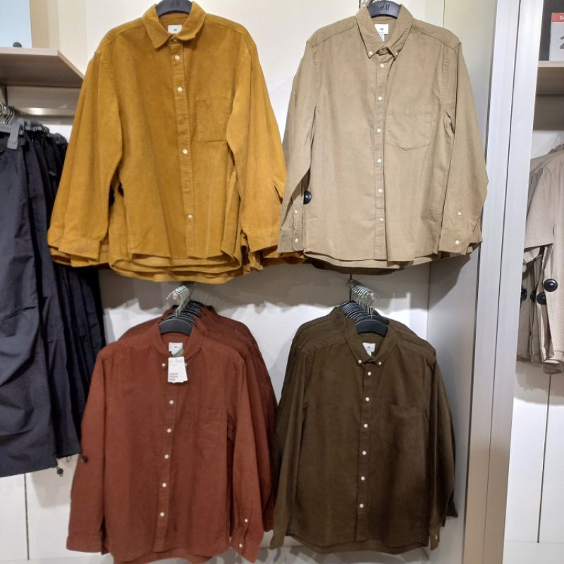 kemeja pria corduroy H&M Original Store