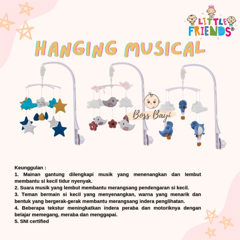 LITTLE FRIENDS - Hanging Musical / Mainan Gantung Bayi