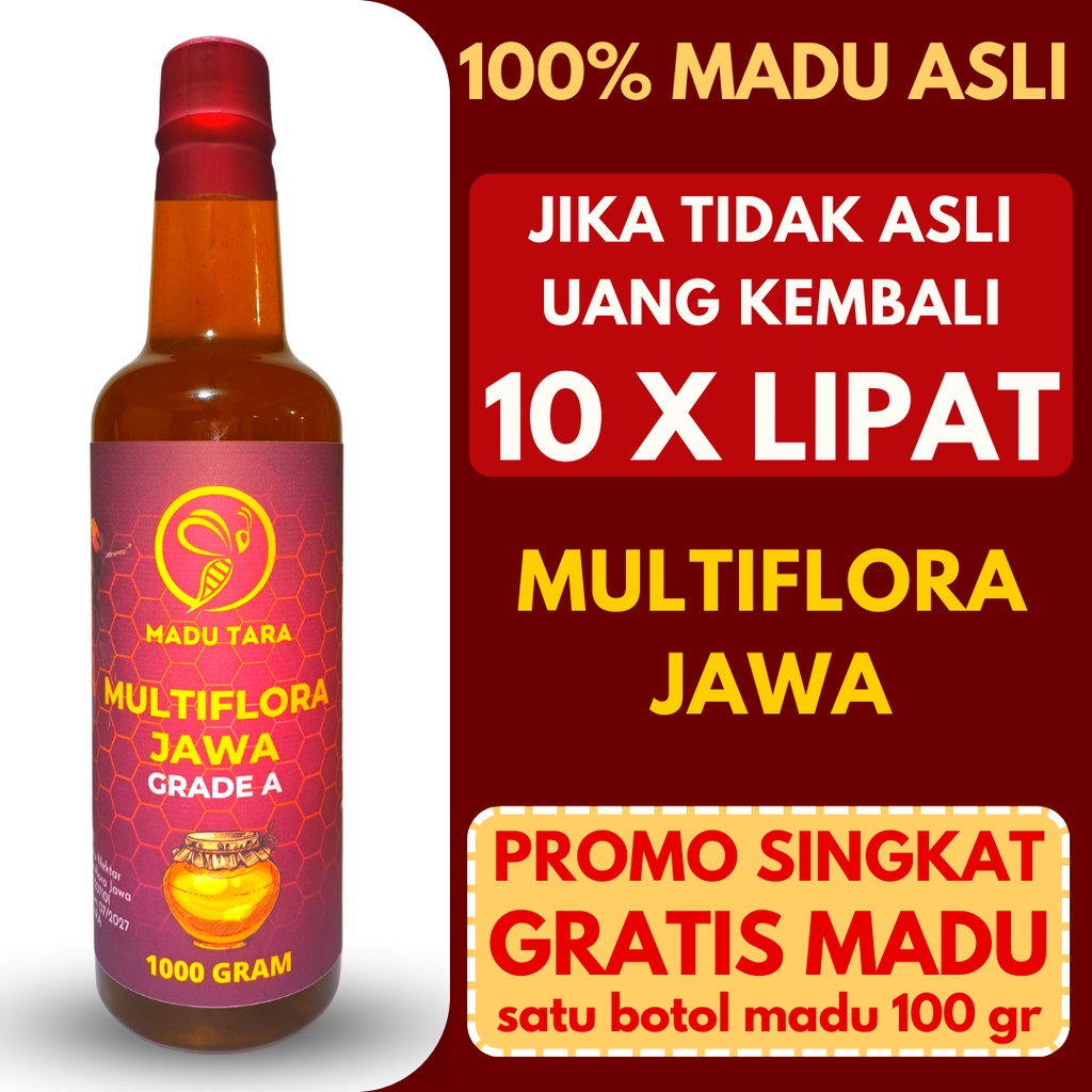 MADU NEKTAR MULTIFLORA JAWA MADU ASLI MENTAH MURNI RAW HONEY MADU TARA