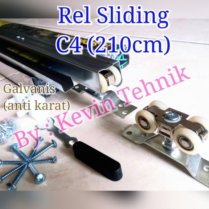 Rel Sliding J4 210 Cm, Rel Pintu Geser, Rel Pintu Sliding