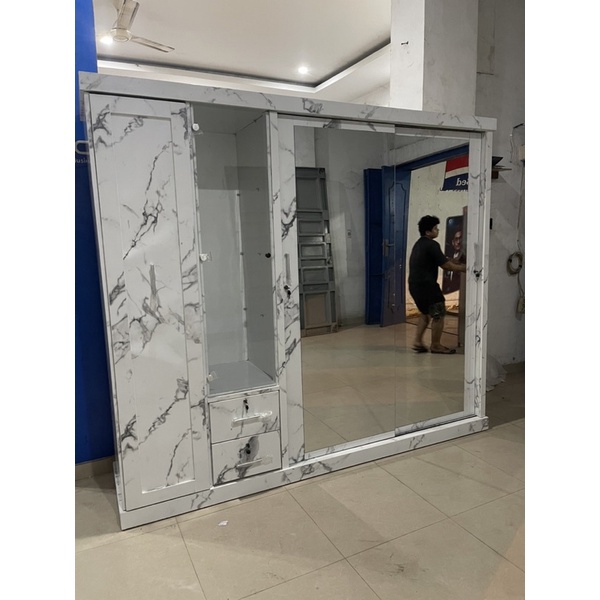 Lemari Pakaian HPL Sliding Marmer