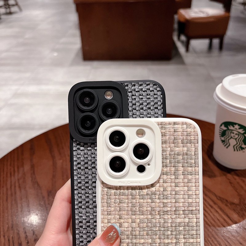 PRADA Casing Soft Case Motif Kotak-Kotak Untuk iPhone 7 8 Plus 7 + 8 + XR XS Max 11 Pro Max 12 Pro Max 13 Pro Max