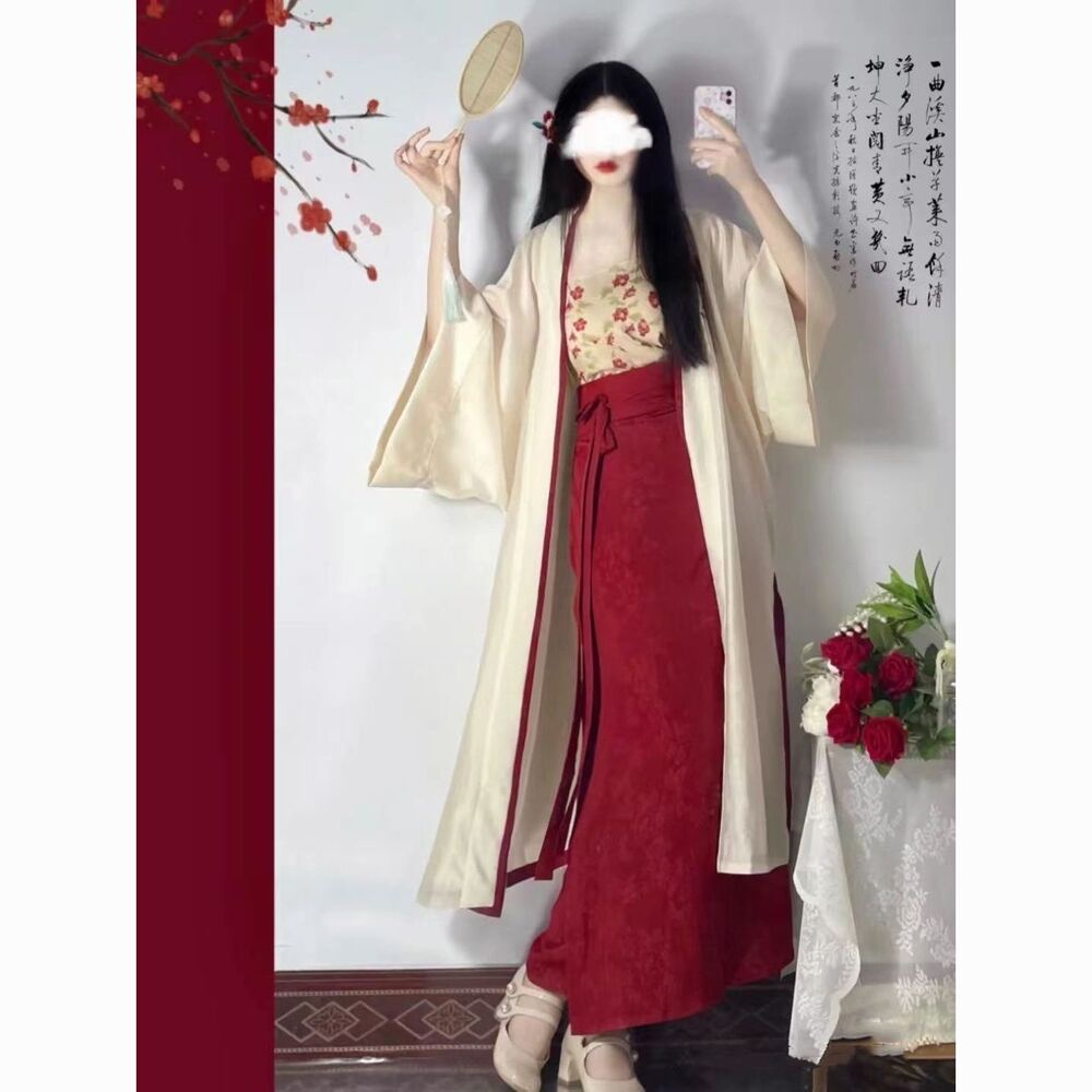 Ur Clothing Hanfu Harian Merah Putih