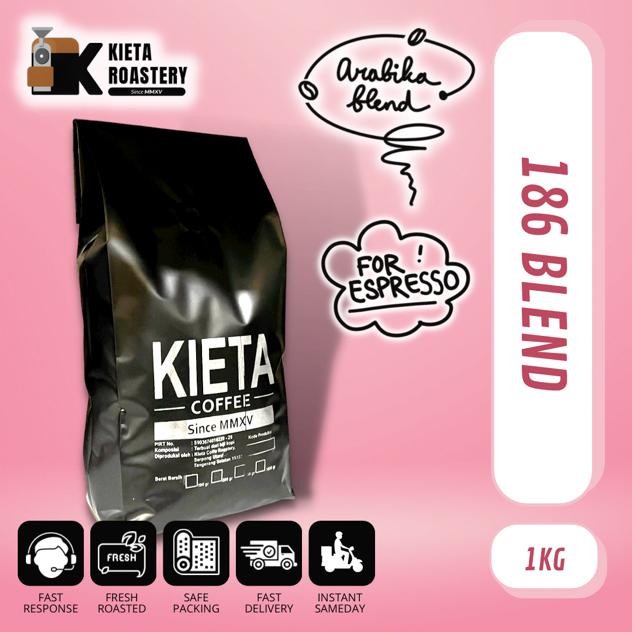 

BAYAR DITEMPAT 186 Espresso blend 1kg (biji/bubuk) 100% Arabika /KOPI RUBE/KOPI SLB/KOPI KAPAL
