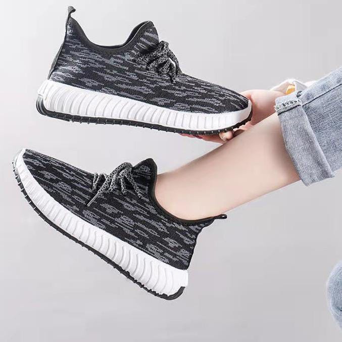☀ Sunly ☀ SP029 (Tanpa Kotak) Sepatu Sneakers Wanita Simple Sporty Model Korea Fashion Olahraga Santai Karet Casual Sport Import