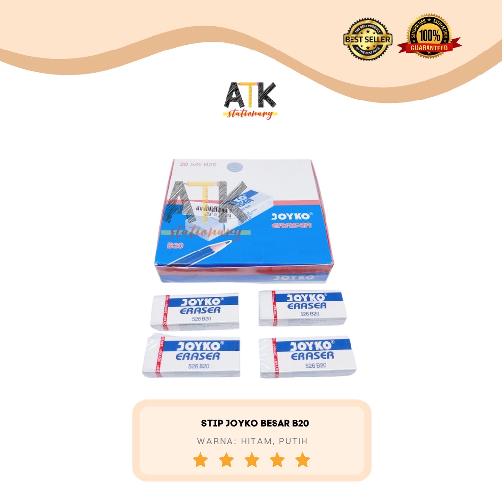 

Stip Penghapus Joyko Besar Hitam/Putih 1 Pcs atk