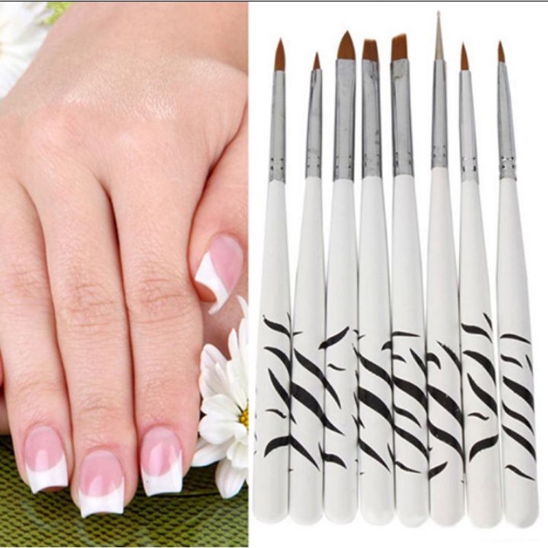 Brush Kutek Kuku Zebra Naik Art 8 pcs